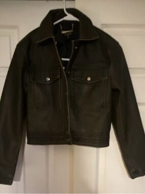 Tahari Black Jacket with Silver Chain Accent